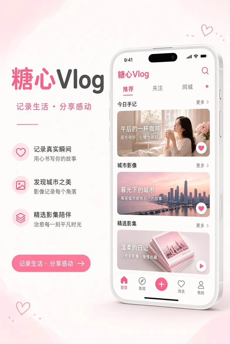 糖心Vlog糖心Vlog APP主题画面